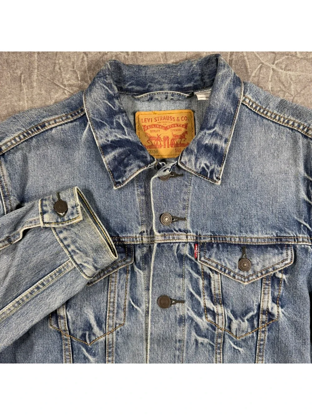 Levis Jean Jacket Button Light Wash 72334 Men's M Blue